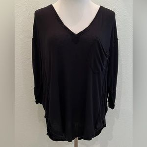 Free people black soft t shirt